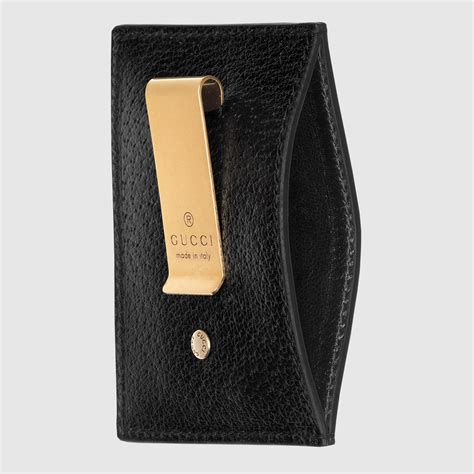 gucci leather money clip.